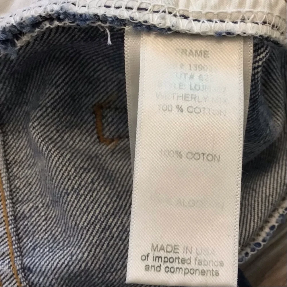 Frame Denim Le Original Button Fly Wetherly Mix High Waist Raw Edge Step Hem 28